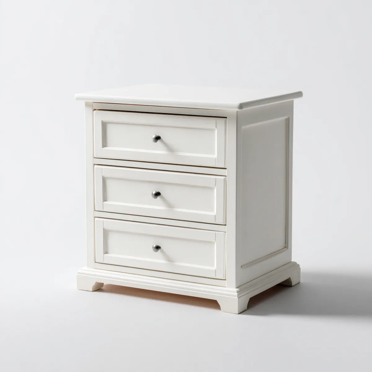 Komoda, Kombinezon z boku łóżka Biała 60 x 40 x 70 cm MDF prostokątna z 3 szufladami