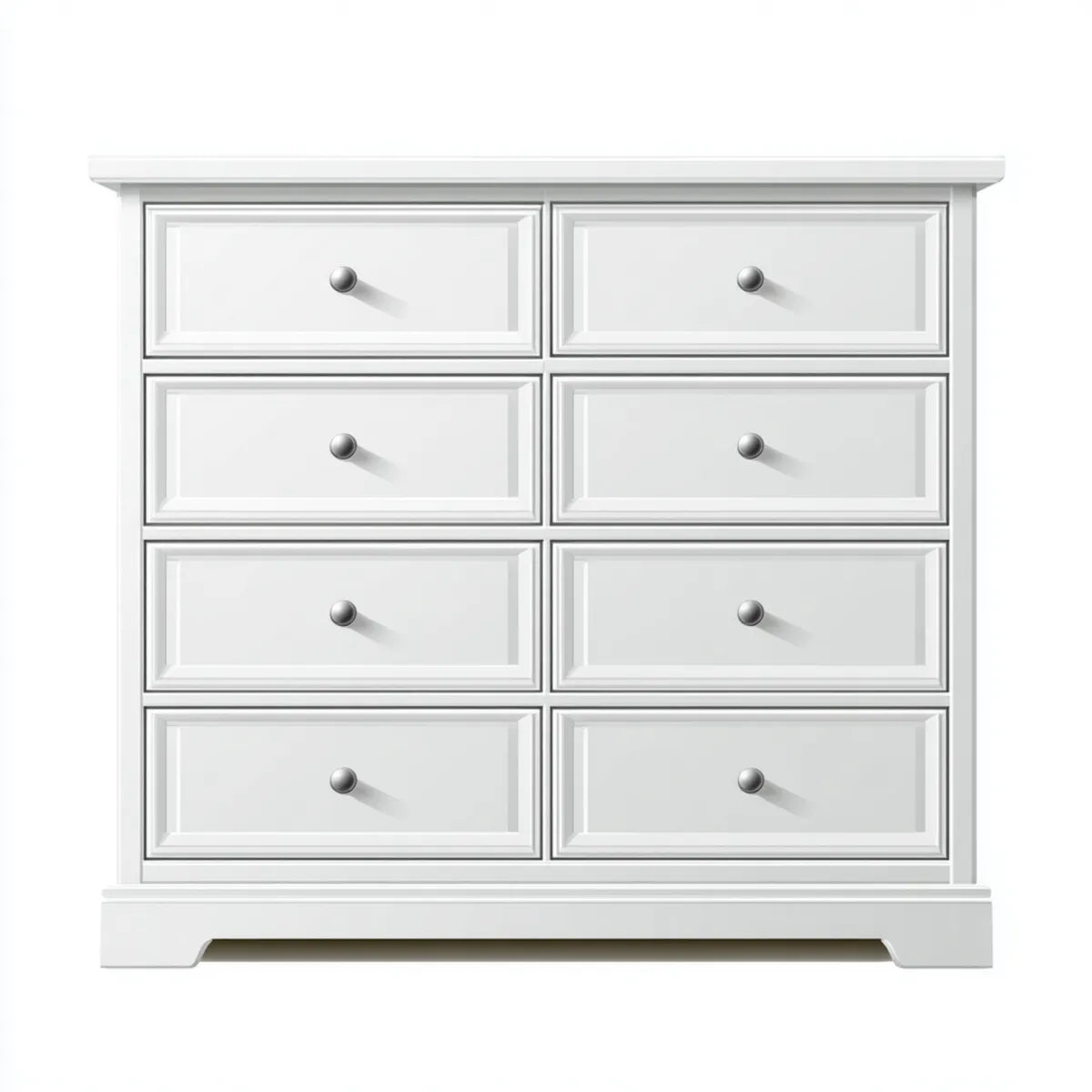 Komoda, Skrzynia z 8 szufladami Białe 140 x 45 x 110 cm MDF Prostokątne