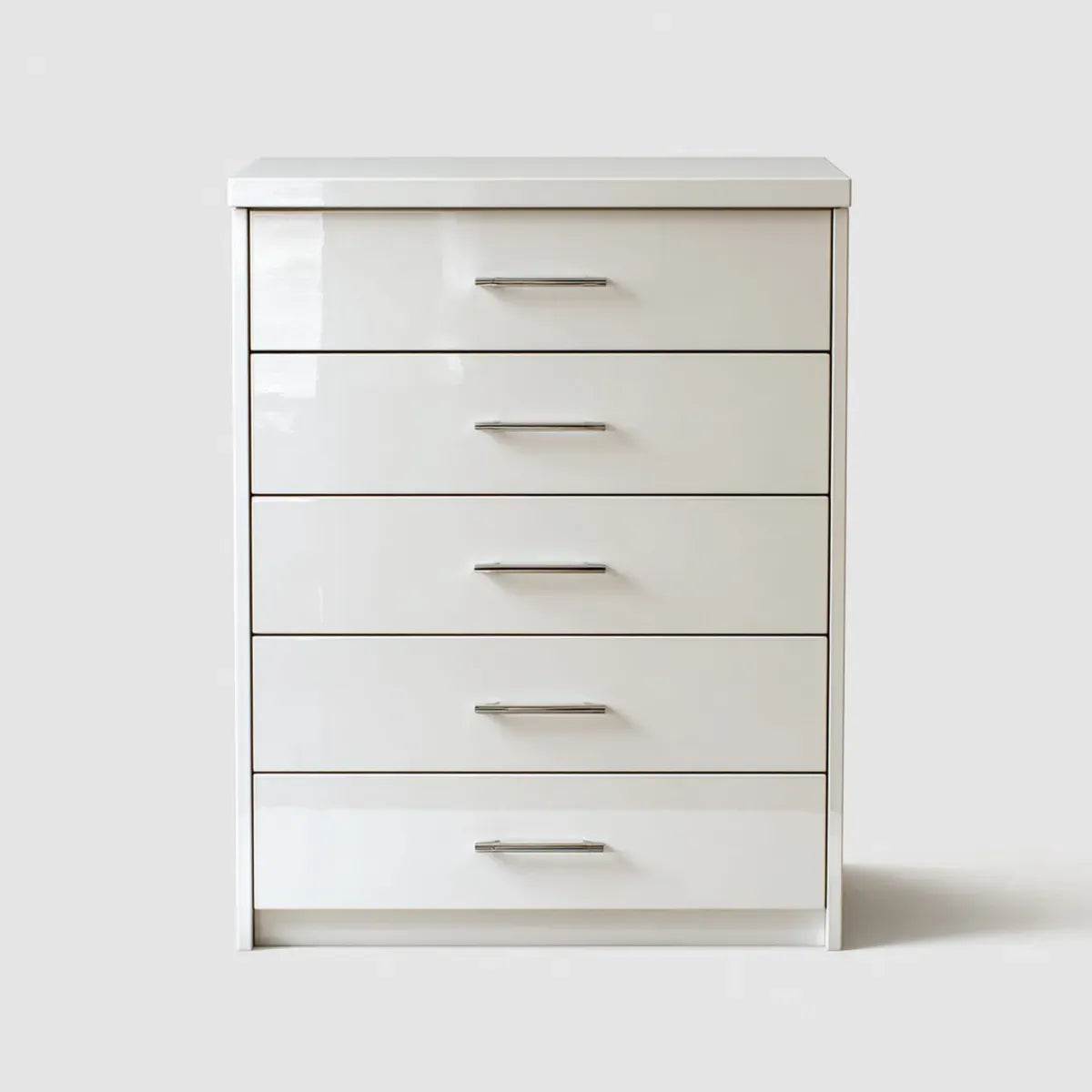 Komoda, Komora z 5 szufladami Biała 70 x 40 x 100 cm MDF Prostokątny