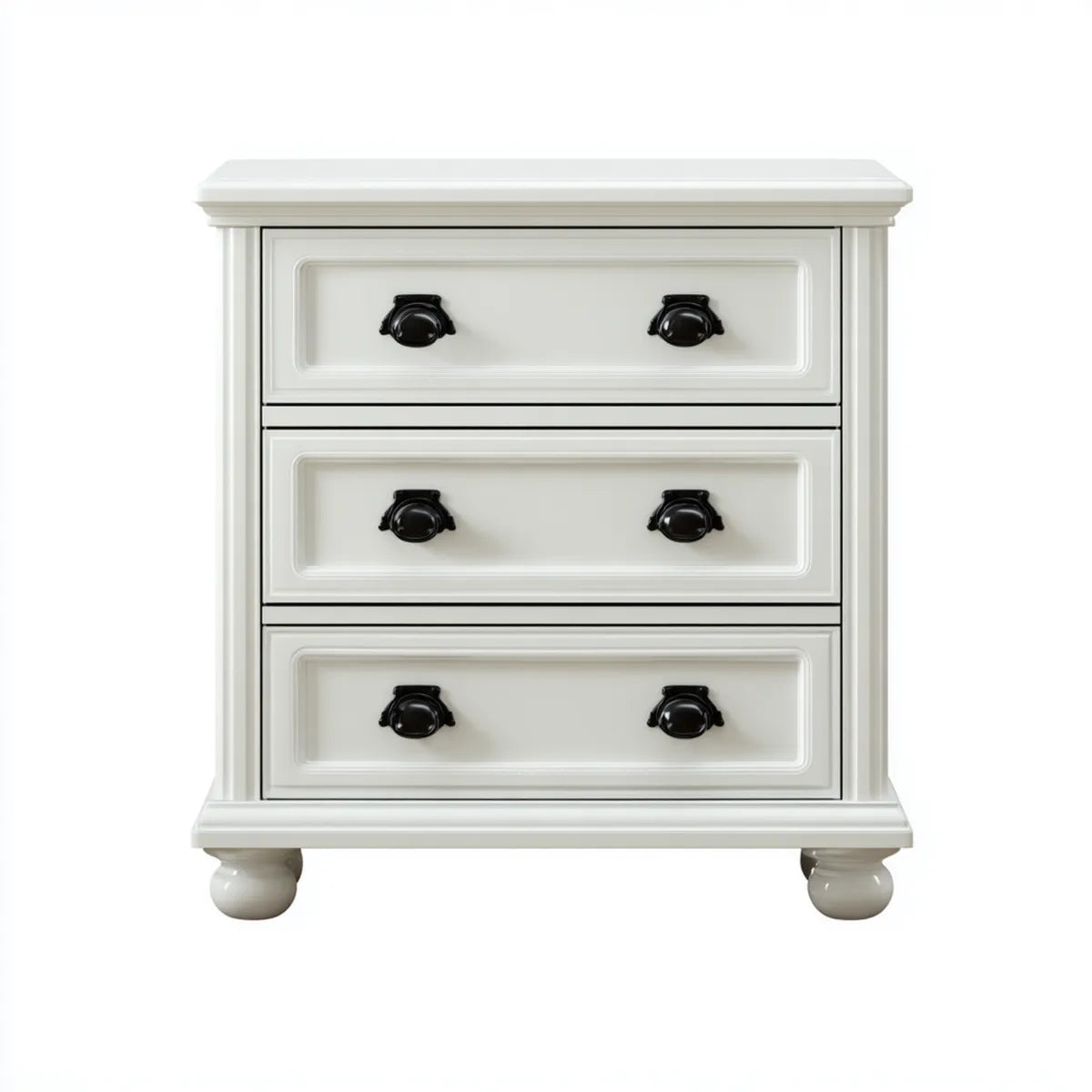 Komoda, Skrzynia z 3 szufladami Białe 75 x 40 x 80 cm MDF prostokątne