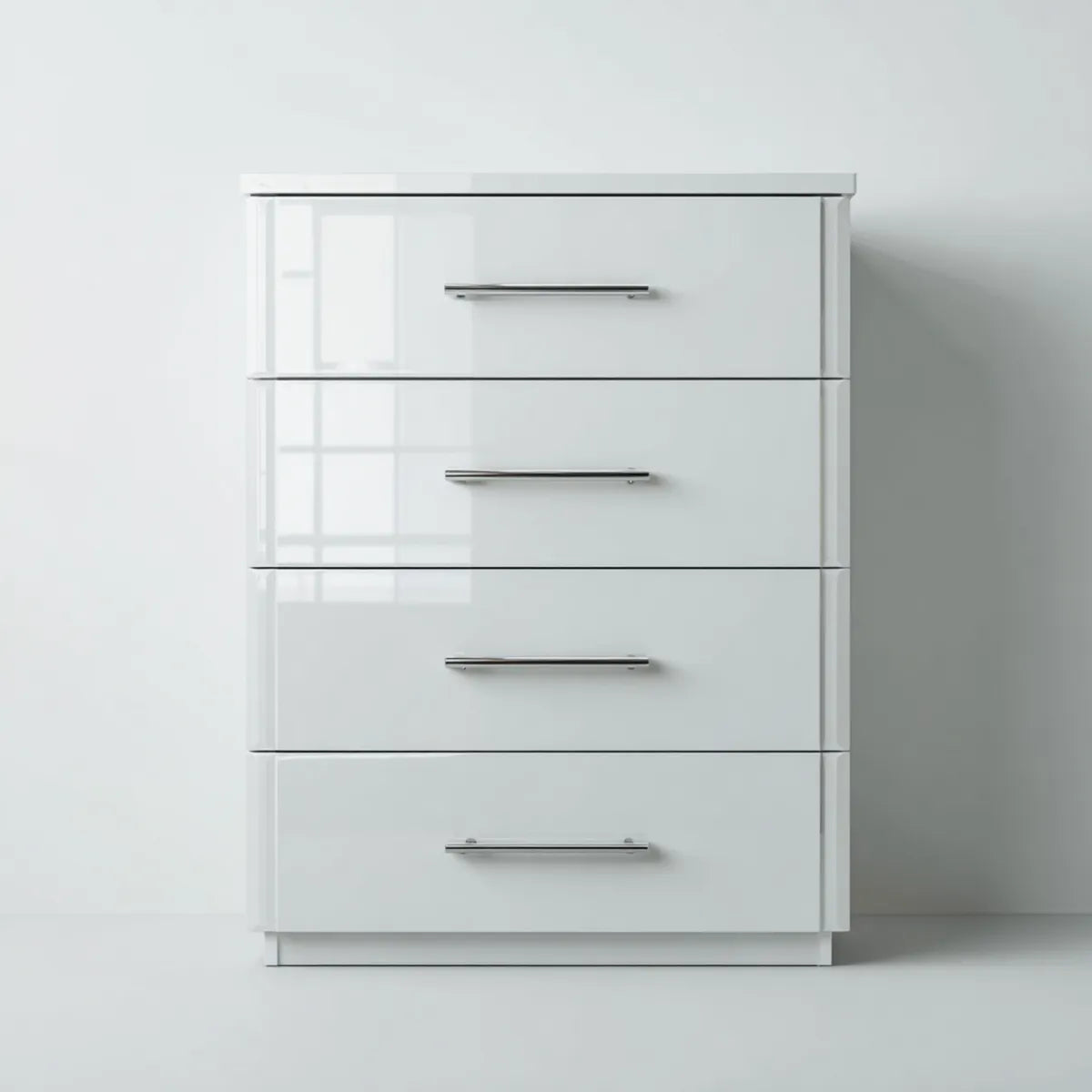 Komoda, Skrzynia z 4 szufladami Białe 80 x 40 x 100 cm MDF Prostokątne